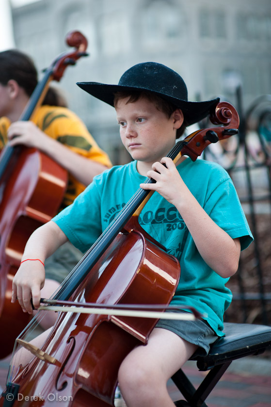 Young street musician