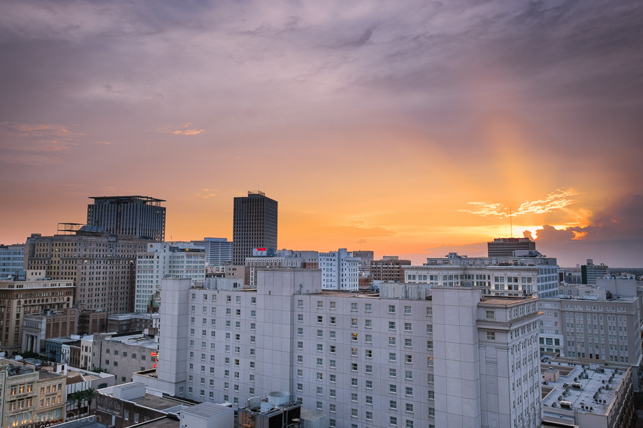 New Orleans at sunset
